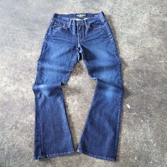 Lucky Brand Jeans Womens 2 Blue Sofia Bootcut Thick Stitch Dark Wash Denim 26x31 - Picture 1 of 8